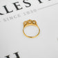 Pre-Owned 9ct Gold CZ Trilogy Ring Size K.5