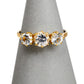 Pre-Owned 9ct Gold CZ Trilogy Ring Size K.5