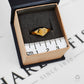 Pre-Owned 9ct Gold Half Pattern Heart Signet Ring Size R.5
