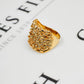 Pre-Owned 9ct Gold Mens 5 Row Shot Ring Size S