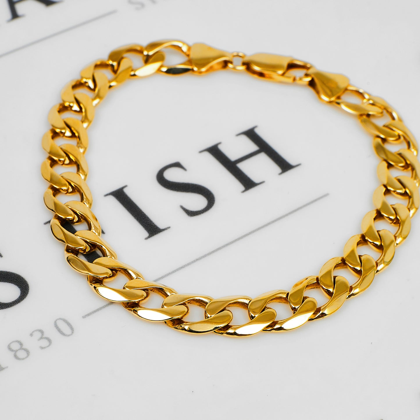 Pre-Owned 9ct Gold Curb Chain Bracelet 9 Inch