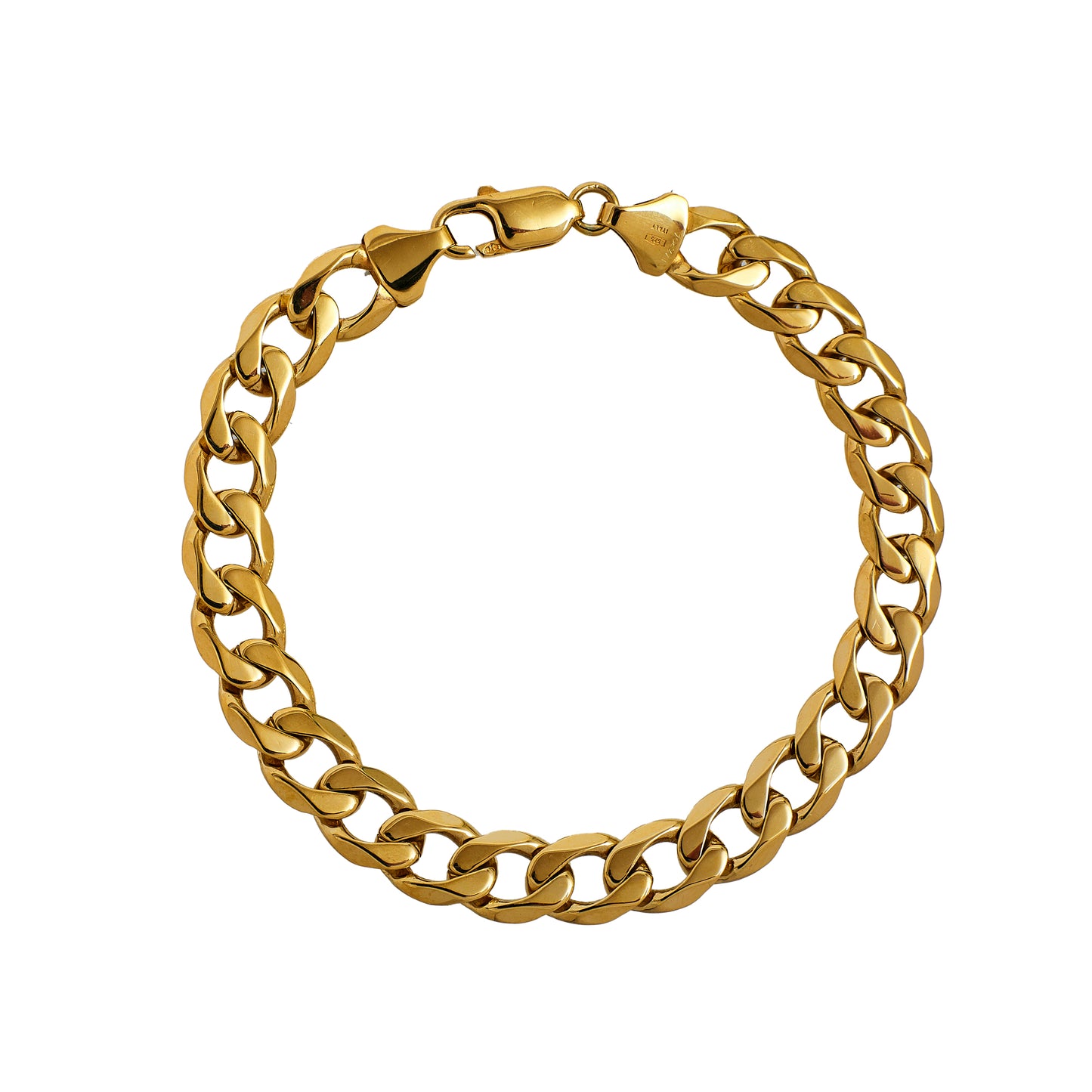 Pre-Owned 9ct Gold Curb Chain Bracelet 9 Inch
