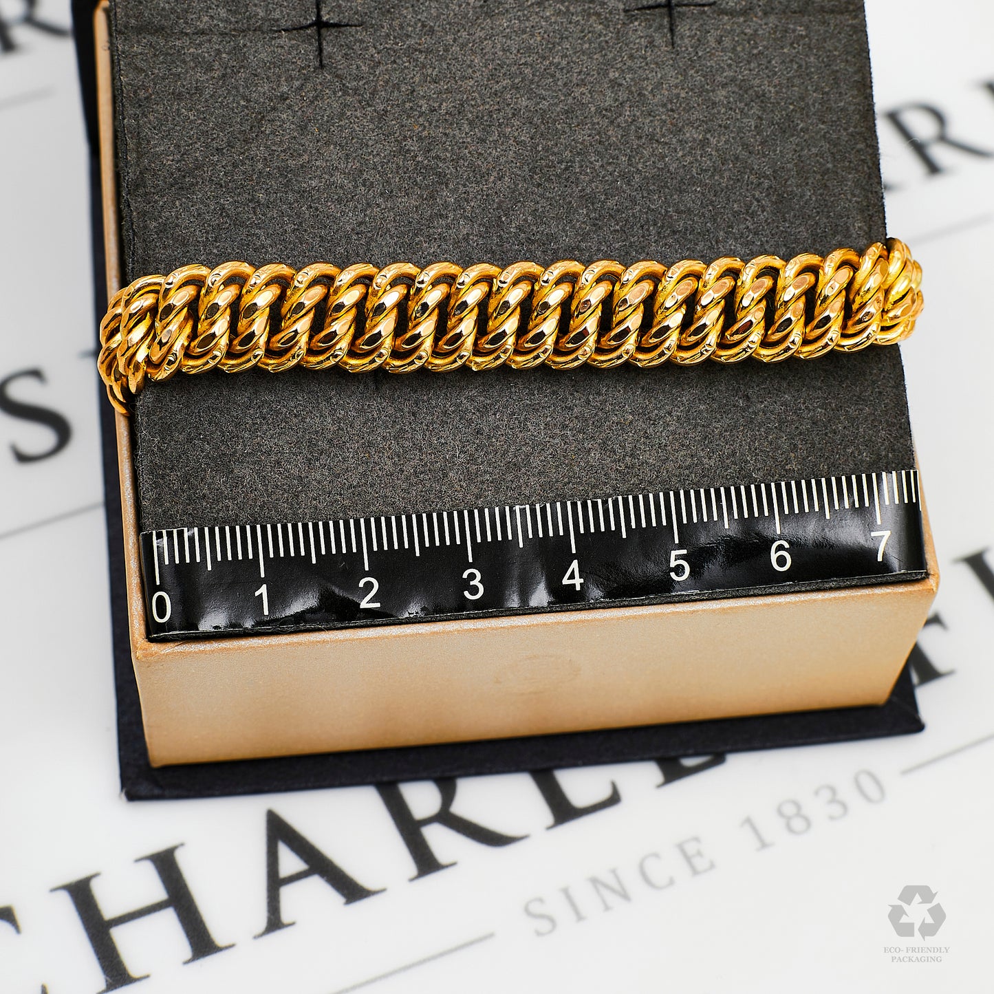 Pre-Owned 9ct Gold Double Curb Chain Bracelet 7.5 Inch