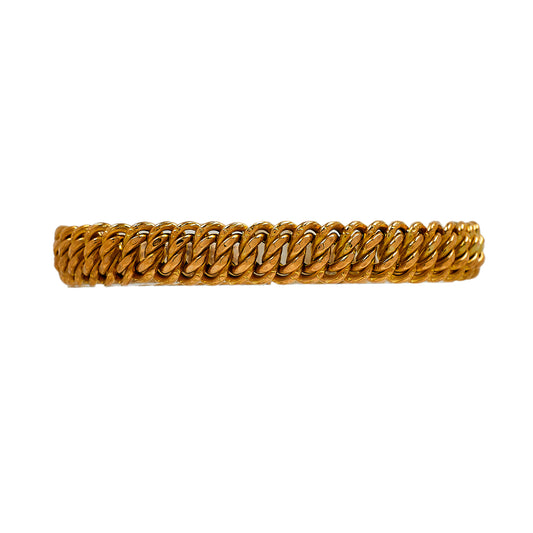 Pre-Owned 9ct Gold Double Curb Chain Bracelet 7.5 Inch