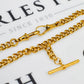 Pre-Owned 9ct Gold Curb Chain Bracelet & T Bar 9 Inch