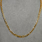 Pre-Owned 9ct Gold 3+1 Figaro Chain Necklace 18 Inch