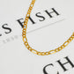 Pre-Owned 9ct Gold 3+1 Figaro Chain Necklace 18 Inch