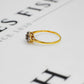 Pre-Owned 9ct Gold CZ Rhombus Cluster Ring Size L
