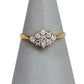 Pre-Owned 9ct Gold CZ Rhombus Cluster Ring Size L