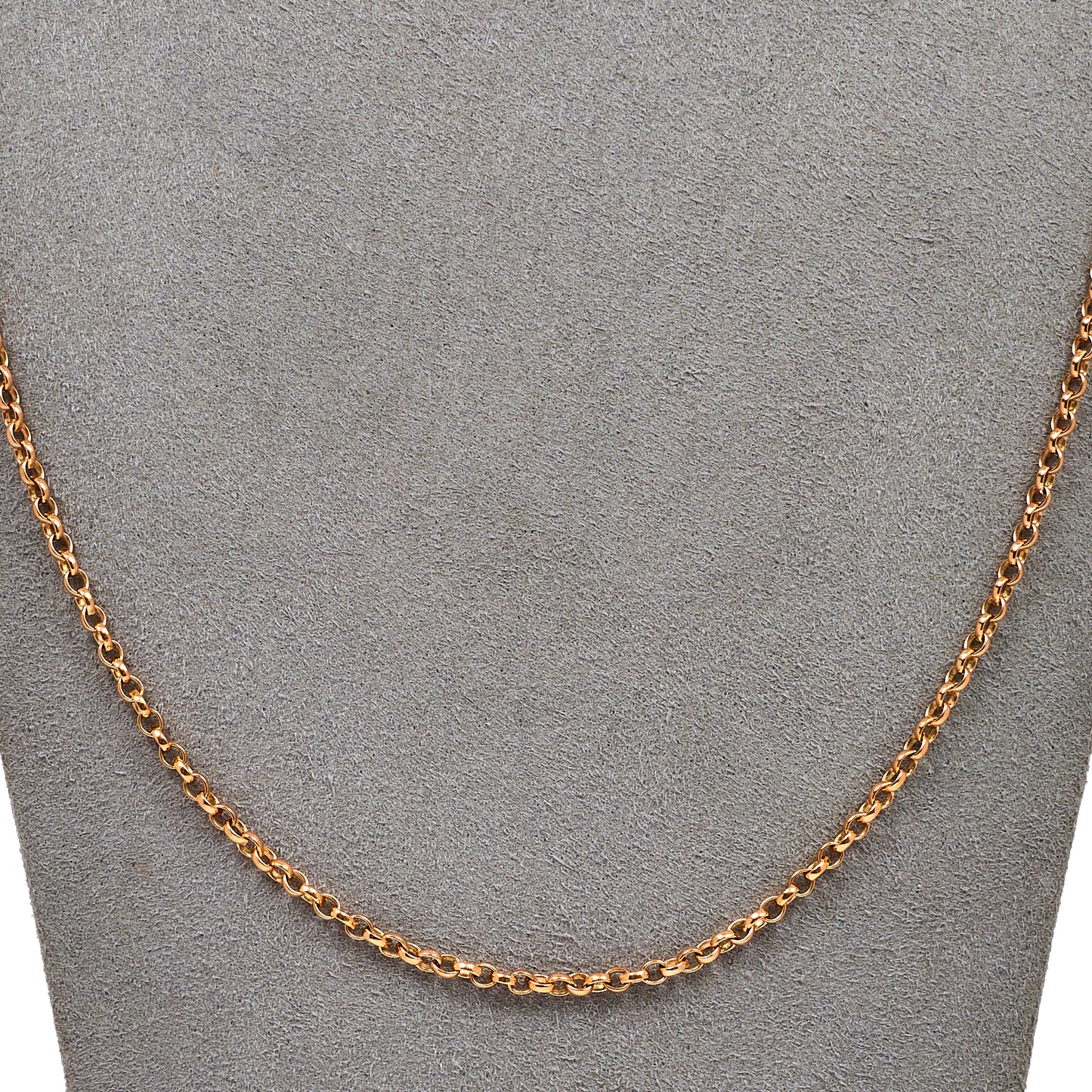 Pre-Owned 9ct Rose Gold Belcher Chain Necklace 24 Inch