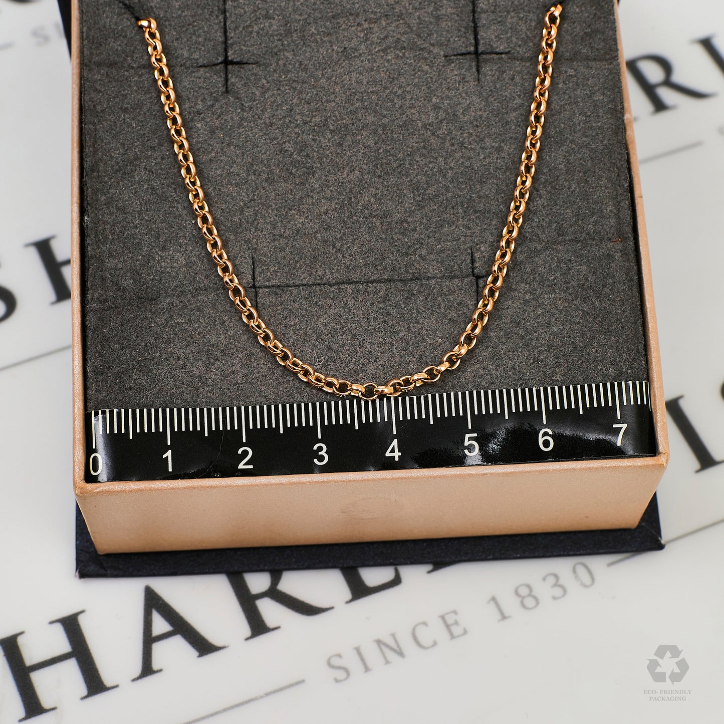 Pre-Owned 9ct Rose Gold Belcher Chain Necklace 24 Inch