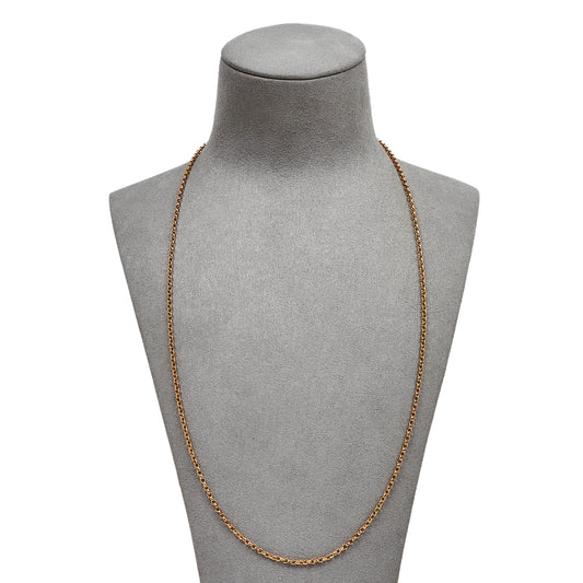 Pre-Owned 9ct Rose Gold Belcher Chain Necklace 24 Inch