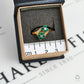 Pre-Owned 9ct Gold Diamond & Emerald Cluster Crossover Ring