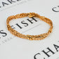 Pre-Owned 9ct Gold 4 Row Twist Design Bracelet 8 Inch