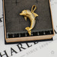 Pre-Owned 9ct Gold CZ Dolphin Pendant