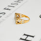 Pre-Owned 9ct Gold CZ NAN Ring Size P