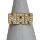 Pre-Owned 9ct Gold CZ NAN Ring Size P