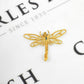 Pre-Owned 9ct Gold Diamond & Topaz Dragonfly Brooch
