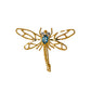 Pre-Owned 9ct Gold Diamond & Topaz Dragonfly Brooch