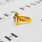 Pre-Owned 14ct Gold Greek Key Trilogy Circle Ring Size M
