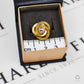 Pre-Owned 14ct Gold Greek Key Trilogy Circle Ring Size M