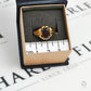 Pre-Owned 9ct Gold Garnet Flush Set Ring Size T