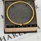Pre-Owned 14ct Gold Open Ended Pattern & Polish Bangle
