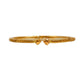 Pre-Owned 14ct Gold Open Ended Pattern & Polish Bangle