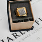 Pre-Owned 9ct Gold 16 Diamond Square Signet Ring Size P