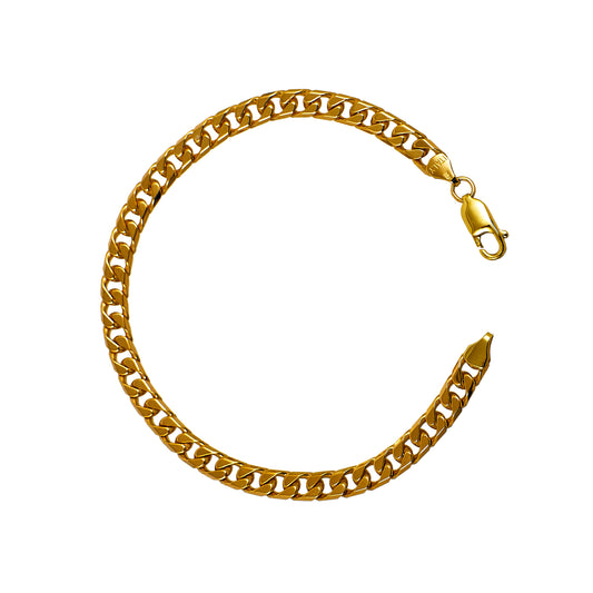 Pre-Owned 9ct Gold Curb Chain Bracelet 8.5 Inch