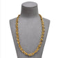 Pre-Owned 14ct Gold 2 Tone Necklace & Bracelet SET