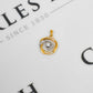 Pre-Owned 14ct Gold 2 Tone CZ Rose Swirl Design Pendant