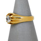 Pre-Owned 9ct Gold Mens CZ Gypsy Ring Size W