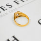 Pre-Owned 9ct Gold Mens CZ Gypsy Ring Size W
