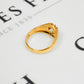 Pre-Owned 9ct Gold Mens CZ Gypsy Ring Size W