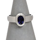 Pre-Owned 9ct White Gold Oval Iolite Ring Size M.5
