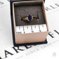 Pre-Owned 9ct Gold Rectangle Iolite & White Zircon Ring