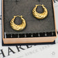 Pre-Owned 9ct Gold Twist Creole Hoop Earrings