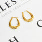 Pre-Owned 9ct Gold Twist Bottom Creole Hoop Earrings