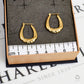 Pre-Owned 9ct Gold Twist Bottom Creole Hoop Earrings