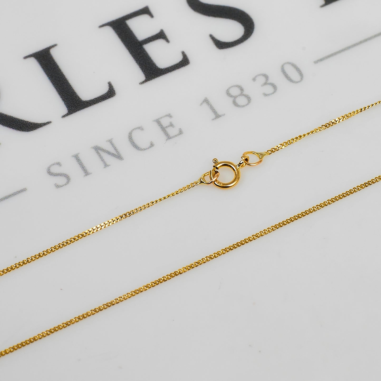 Pre-Owned 9ct Gold CZ Heart Pendant & Chain 18 Inch