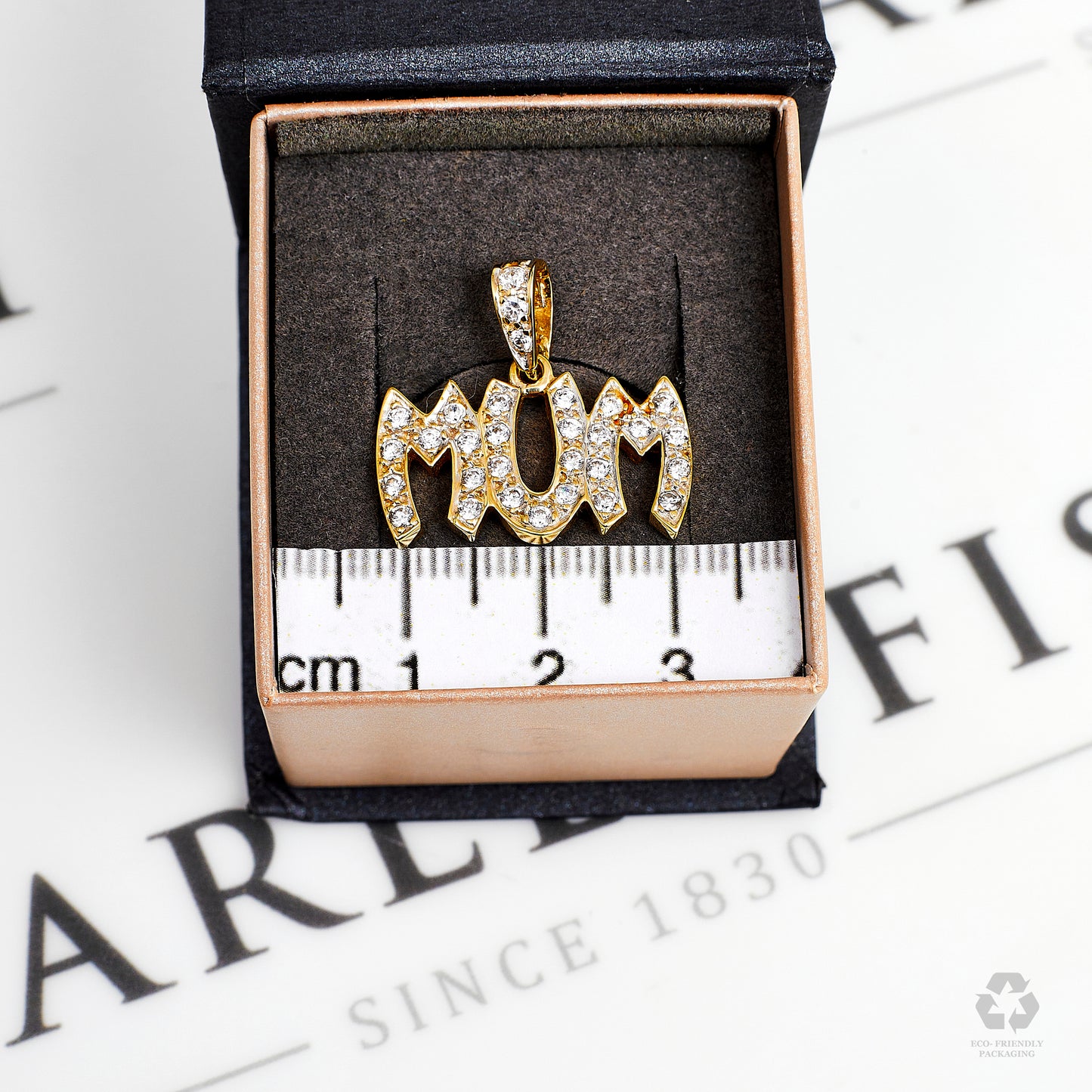 Pre-Owned 9ct Gold & CZ MUM Pendant