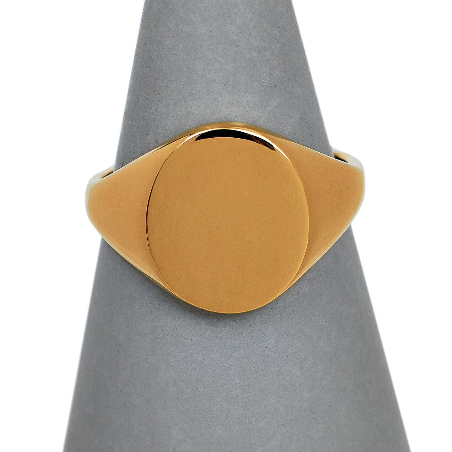 Pre-Owned 9ct Gold Oval Signet Ring Size W.5