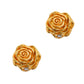 Pre-Owned 18ct Gold Oversized Rose Stud Earrings