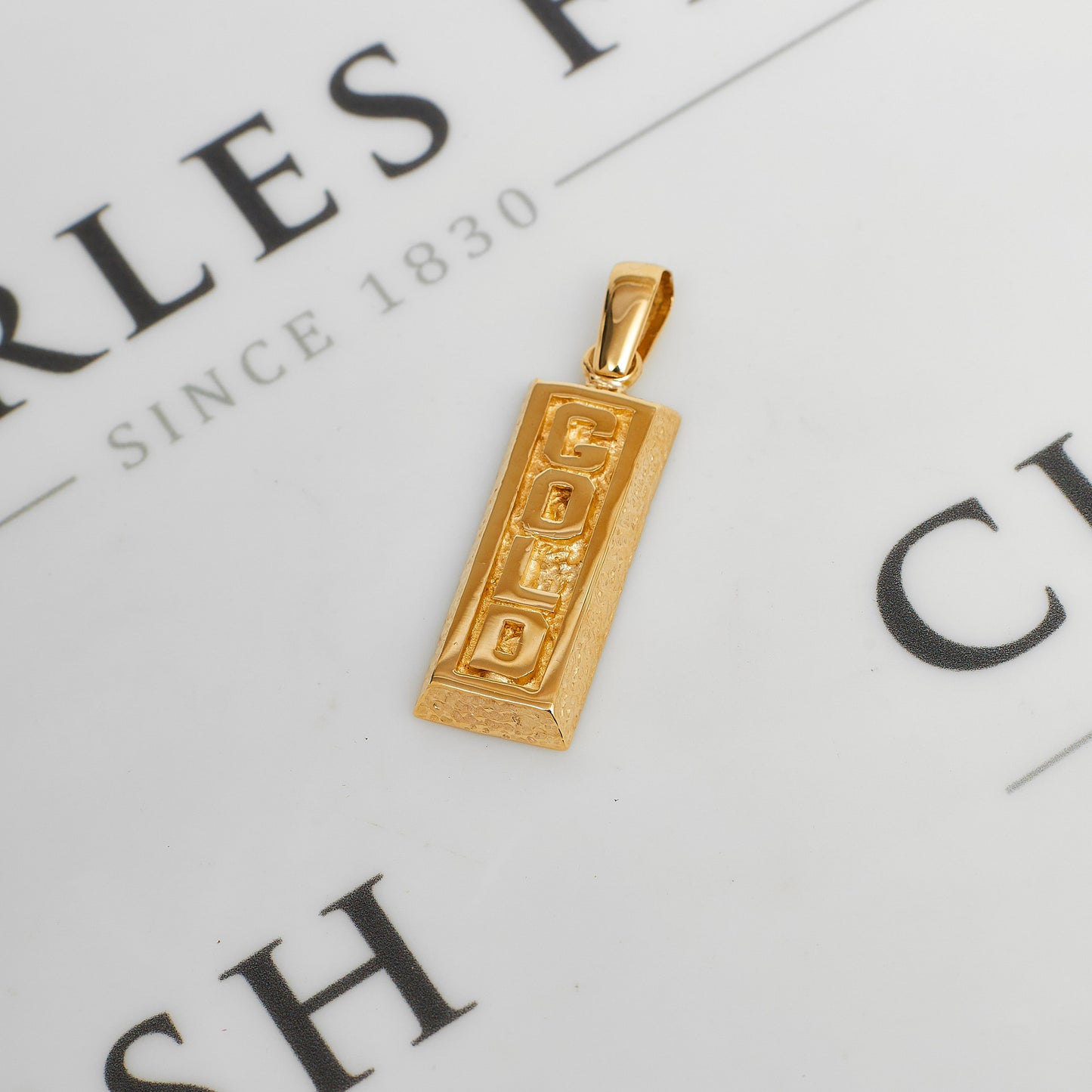 Pre-Owned 9ct Gold Ingot Bar GOLD Pendant