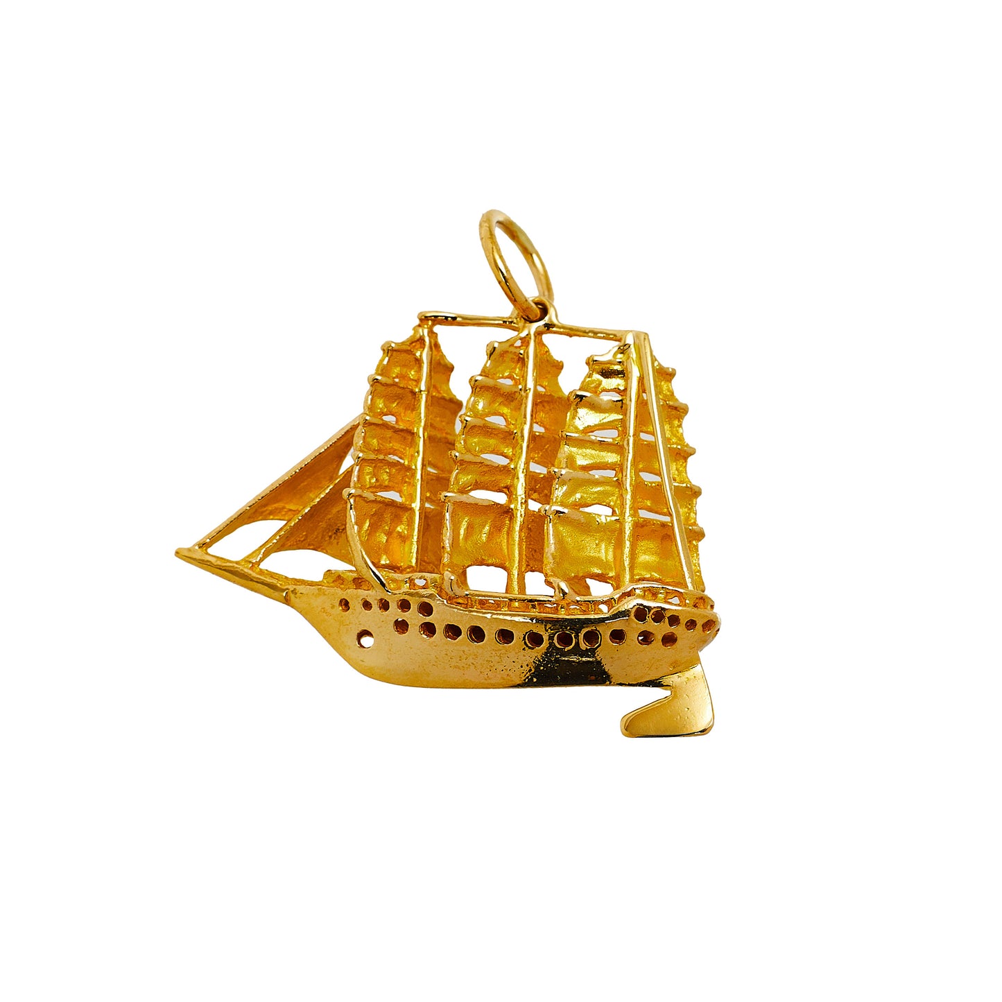 Pre-Owned 9ct Gold Ship Charm