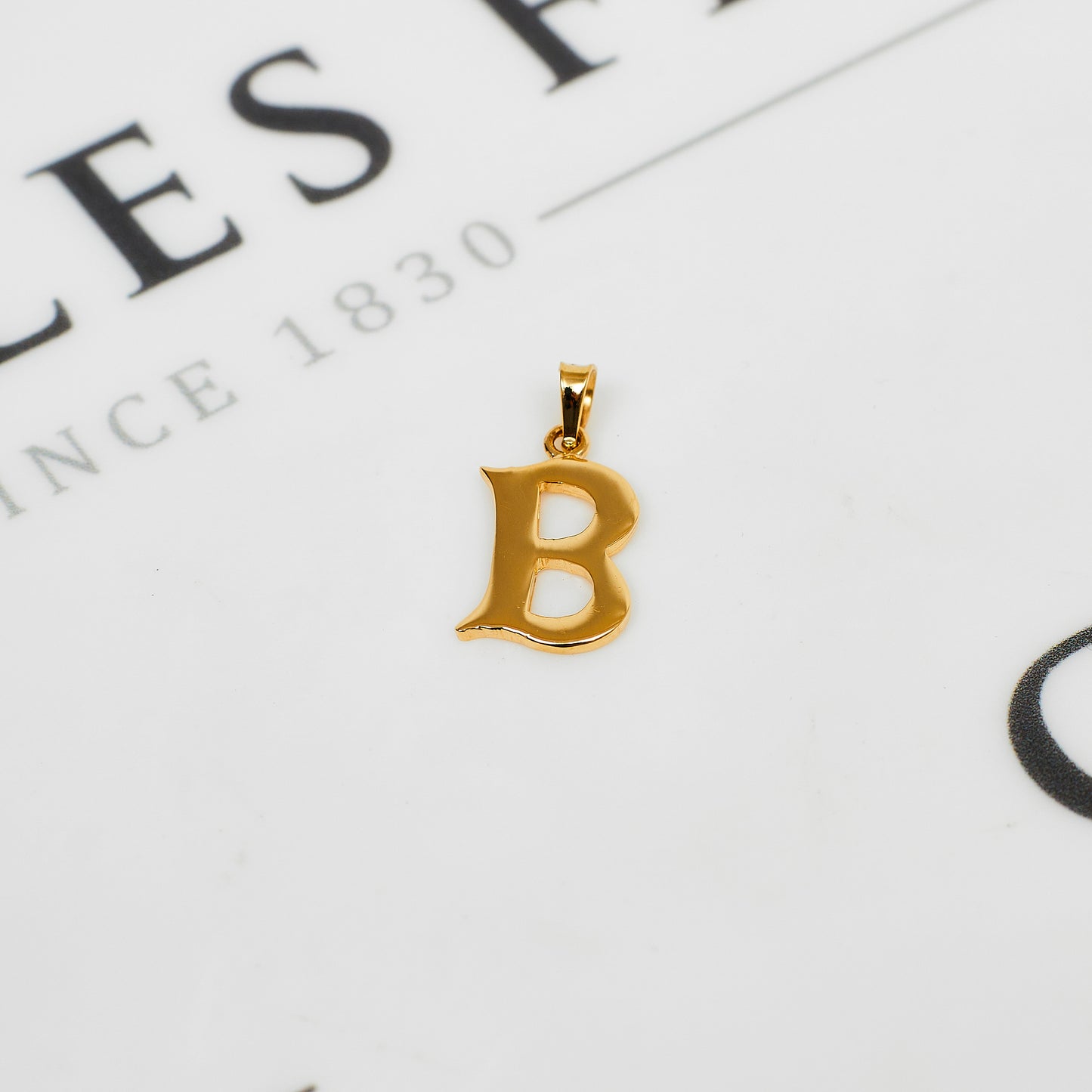 Pre-Owned 14ct Gold Letter B Initial Pendant