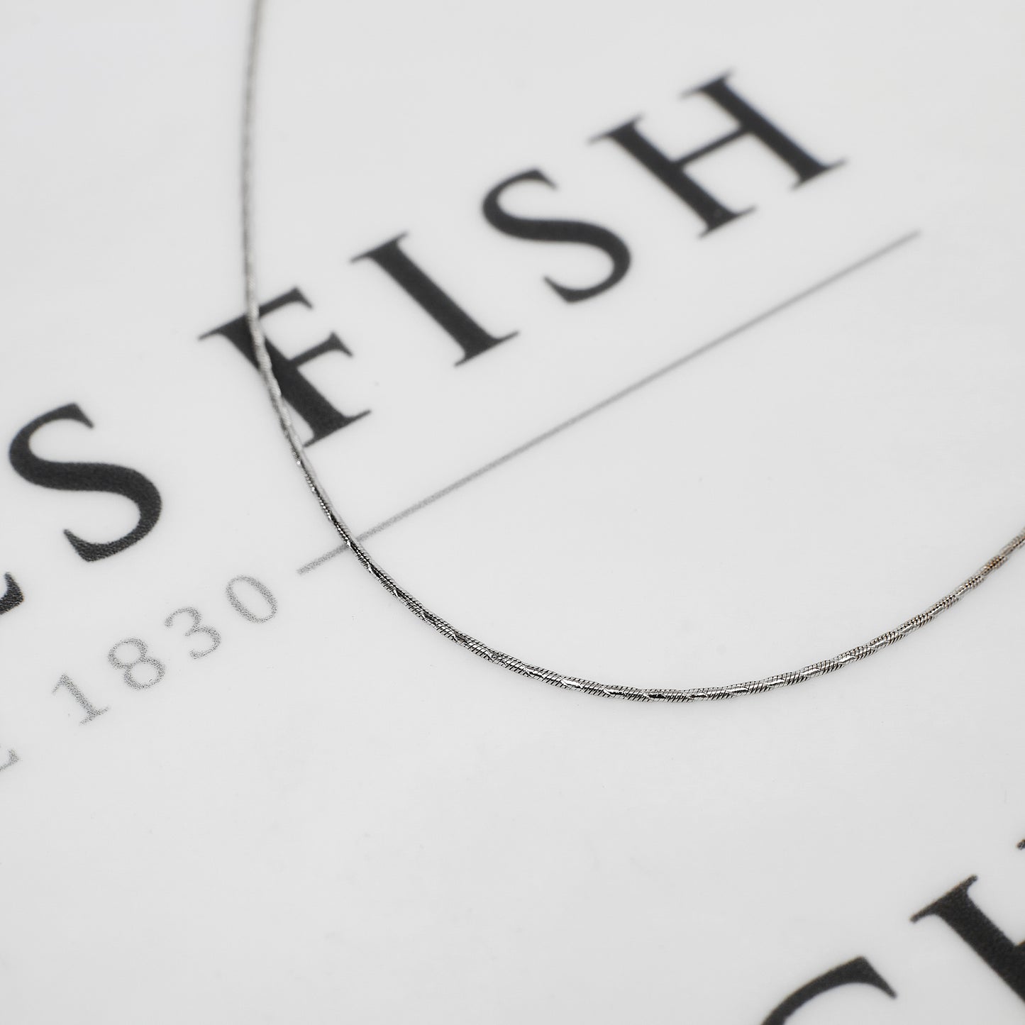 Pre-Owned 14ct White Gold Snake Chain Necklace 17 Inch