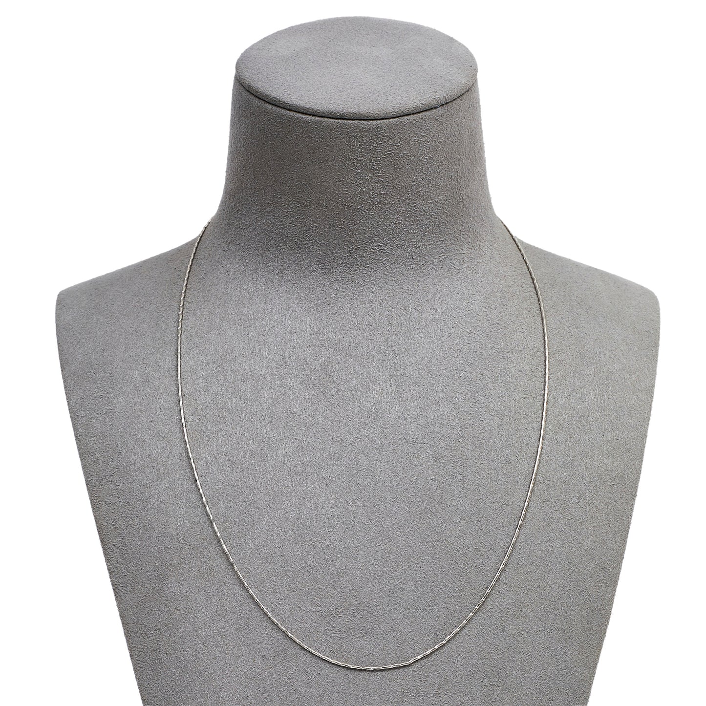 Pre-Owned 14ct White Gold Snake Chain Necklace 17 Inch