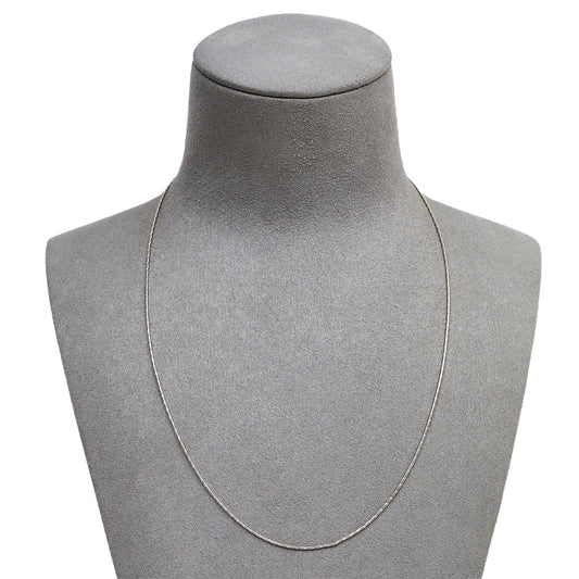 Pre-Owned 14ct White Gold Snake Chain Necklace 17 Inch